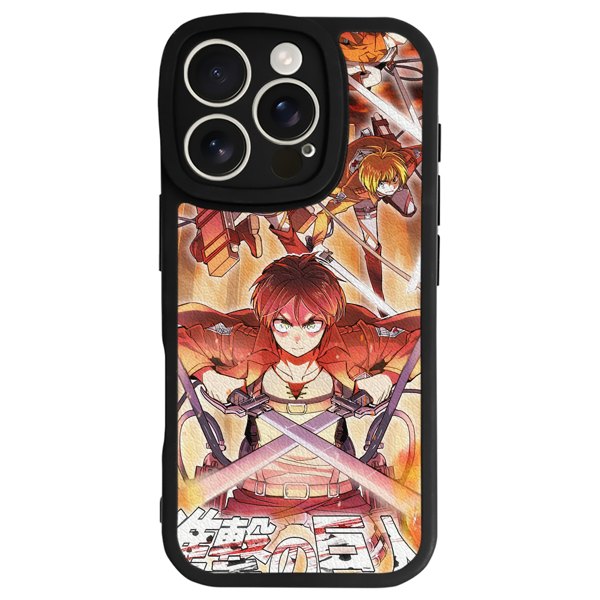 （画像用） 進撃の巨人 Attack on Titan 【iPhone 16シリーズ対応】シリコンスマホケース（レザー調） 材質：シリコン